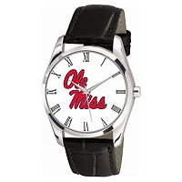 Men's Black Ole Miss Rebels Berkeley Leather Watch