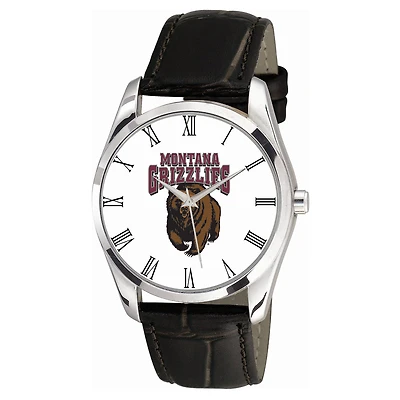 Men's Black Montana Grizzlies Berkeley Leather Watch