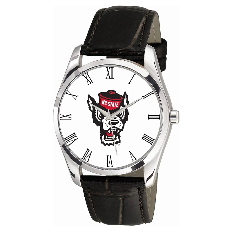 Men's Black NC State Wolfpack Berkeley Leather Watch