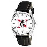 Men's Black Northeastern Huskies Berkeley Leather Watch