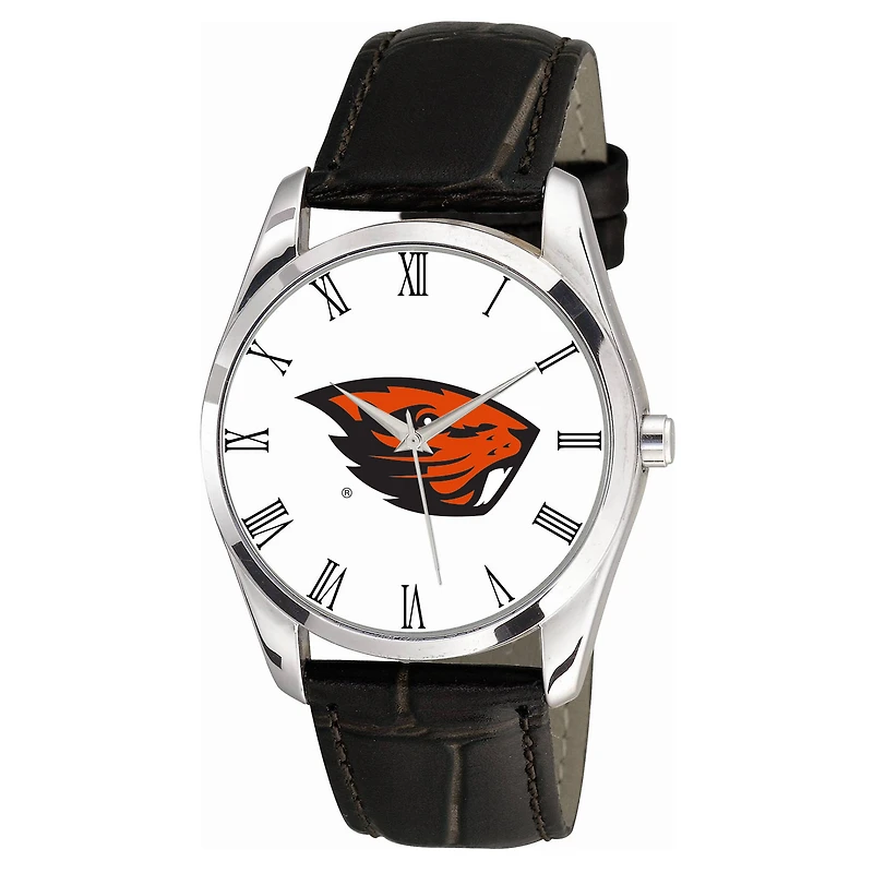 Men's Black Oregon State Beavers Berkeley Leather Watch
