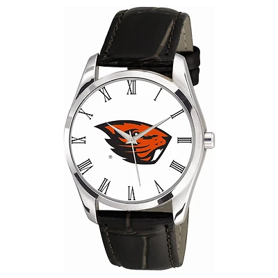 Men's Black Oregon State Beavers Berkeley Leather Watch