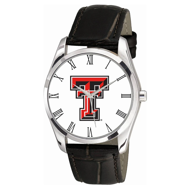 Men's Black Texas Tech Red Raiders Berkeley Leather Watch