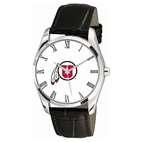 Men's Black Utah Utes Berkeley Leather Watch