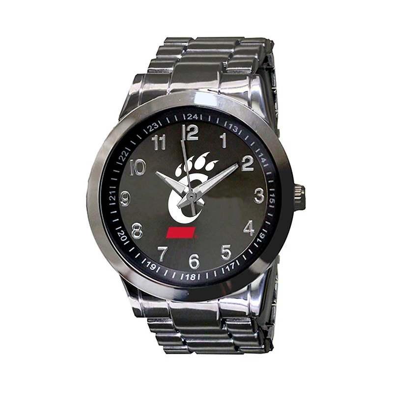 Men's Gunmetal Cincinnati Bearcats Integris Stainless Steel Watch