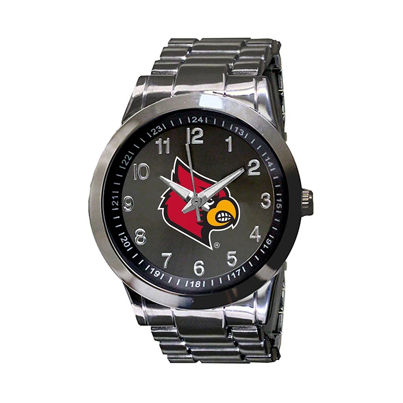 Men's Gunmetal Louisville Cardinals Integris Stainless Steel Watch