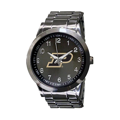 Men's Gunmetal Purdue Boilermakers Integris Stainless Steel Watch