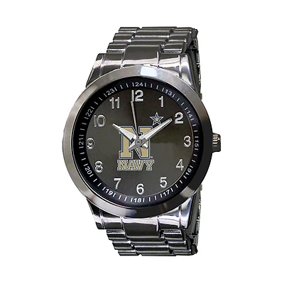 Men's Gunmetal Navy Midshipmen Integris Stainless Steel Watch