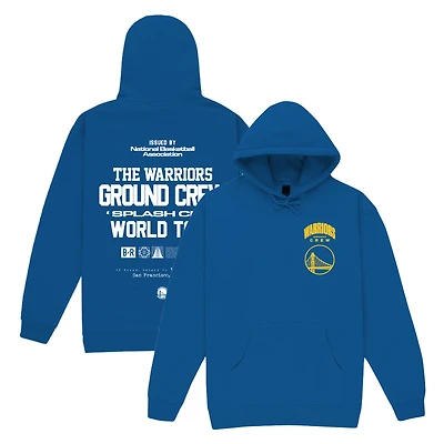 Unisex Bleacher Report x Mitchell & Ness Royal Golden State Warriors Backstage Crew Pullover Hoodie