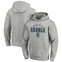 Men's Gray Seattle Kraken Team Lockup Pullover Hoodie
