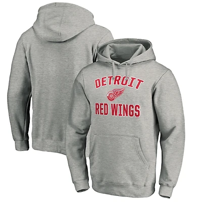 Men's Gray Detroit Red Wings Victory Arch Pullover Hoodie