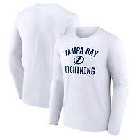 Men's White Tampa Bay Lightning Victory Arch Long Sleeve T-Shirt