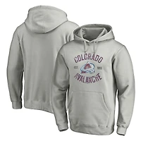 Men's Heather Gray Colorado Avalanche Heritage Pullover Hoodie