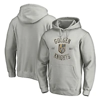 Men's Heather Gray Vegas Golden Knights Heritage Pullover Hoodie