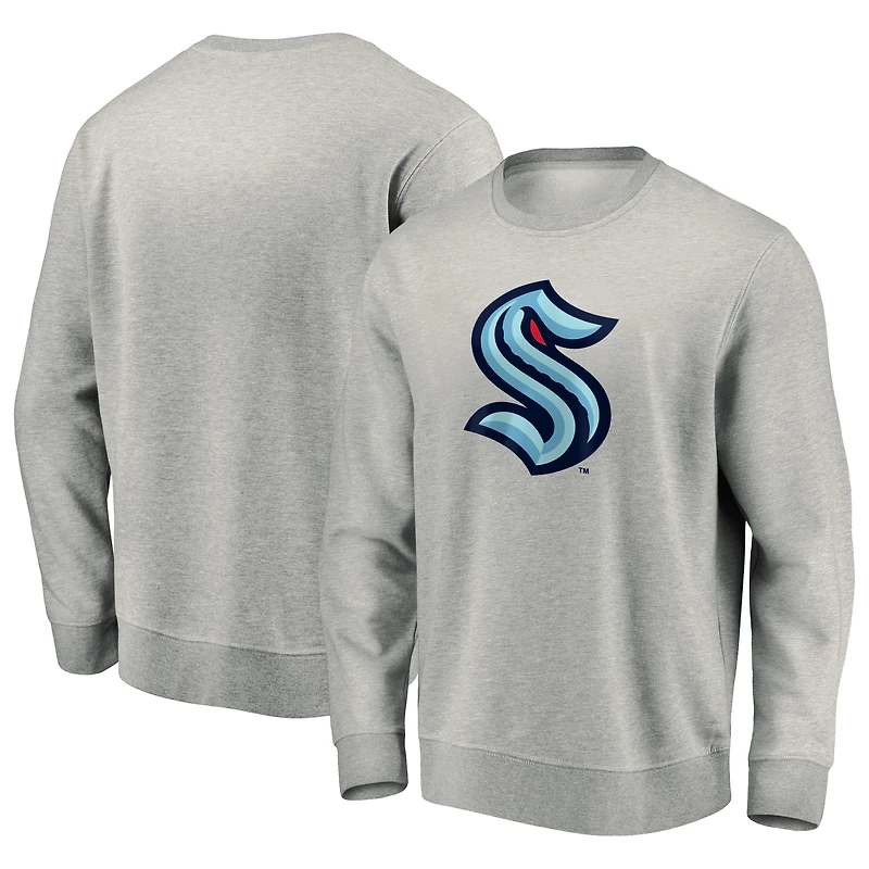 Men's Gray Seattle Kraken  Pullover Sweatshirt