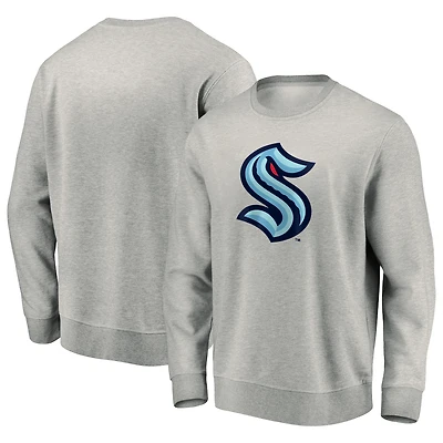 Men's Gray Seattle Kraken  Pullover Sweatshirt