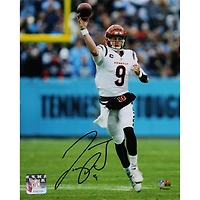 Joe Burrow Cincinnati Bengals Autographed 8" x 10" Pass vs Titans in White Jersey Photograph
