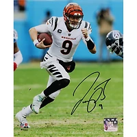 Joe Burrow Cincinnati Bengals Autographed 8" x 10" Running in White Jersey Photograph