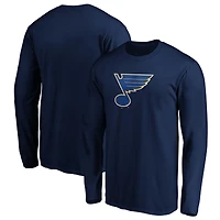 Men's Navy St. Louis Blues Primary Logo Long Sleeve T-Shirt