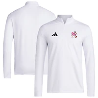 Men's adidas  White Miami Hurricanes Half-Zip Golf Jacket