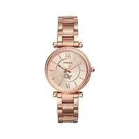 Women's Fossil  Gold Georgia Tech Yellow Jackets Carlie Rose Stainless Steel Watch