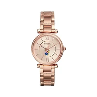Women's Fossil  Gold Kansas Jayhawks Carlie Rose Stainless Steel Watch