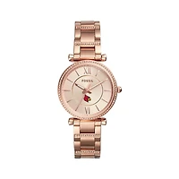 Women's Fossil  Gold Louisville Cardinals Carlie Rose Stainless Steel Watch