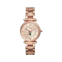 Women's Fossil  Gold Michigan State Spartans Carlie Rose Stainless Steel Watch