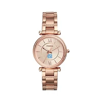Women's Fossil  Gold North Carolina Tar Heels Carlie Rose Stainless Steel Watch