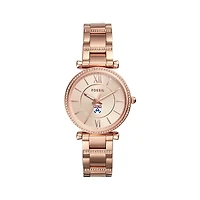Women's Fossil  Gold Pennsylvania Quakers Carlie Rose Stainless Steel Watch