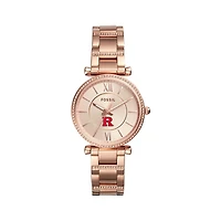 Women's Fossil  Gold Rutgers Scarlet Knights Carlie Rose Stainless Steel Watch