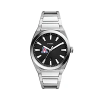 Men's Fossil  Black Arizona Wildcats Everett Stainless Steel Watch
