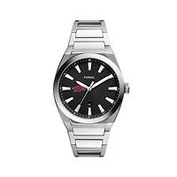 Men's Fossil  Black Arkansas Razorbacks Everett Stainless Steel Watch