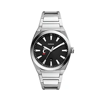 Men's Fossil  Black Cincinnati Bearcats Everett Stainless Steel Watch