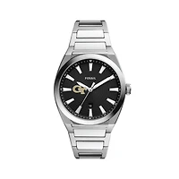 Men's Fossil  Black Georgia Tech Yellow Jackets Everett Stainless Steel Watch