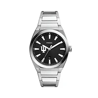 Men's Fossil  Black Indiana Hoosiers Everett Stainless Steel Watch