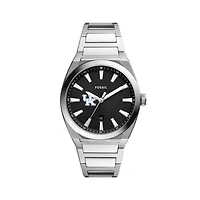 Men's Fossil  Black Kentucky Wildcats Everett Stainless Steel Watch