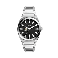Men's Fossil  Black Navy Midshipmen Everett Stainless Steel Watch