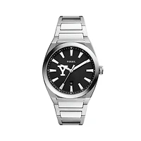 Men's Fossil  Black Yale Bulldogs Everett Stainless Steel Watch