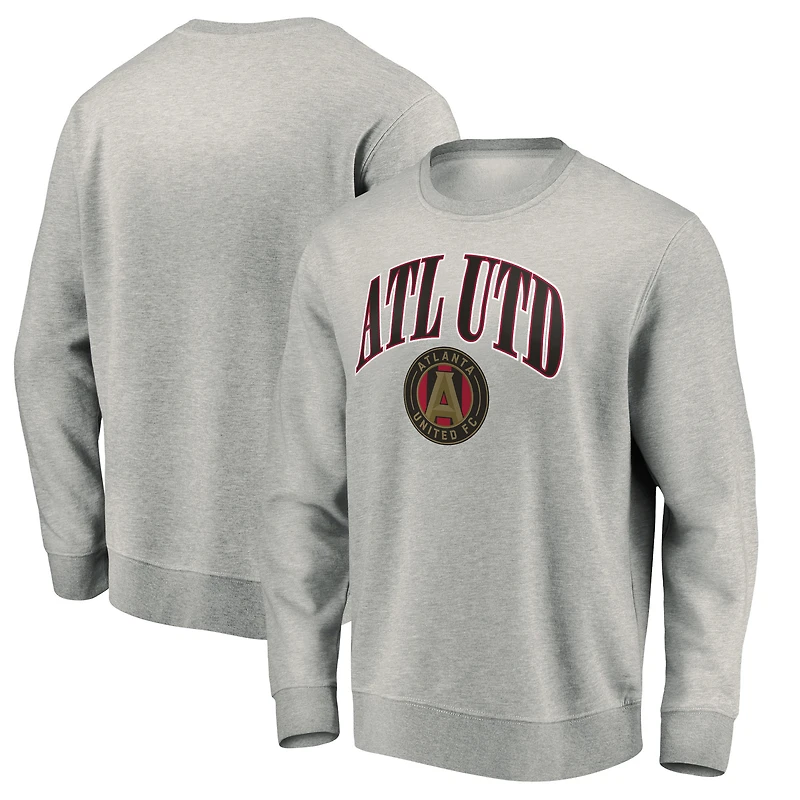 Men's Heather Gray Atlanta United FC Team Arch Pullover Sweatshirt