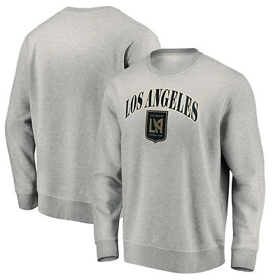 Men's Heather Gray LAFC Team Arch Pullover Sweatshirt