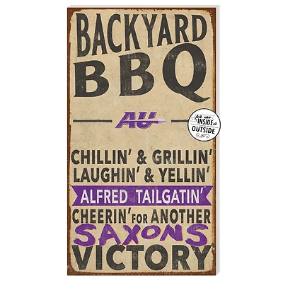 Alfred University Saxons 11" x 20" Indoor/Outdoor BBQ Sign