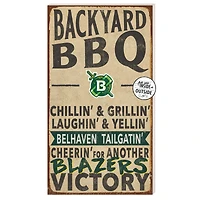 Belhaven Blazers 11" x 20" Indoor/Outdoor BBQ Sign