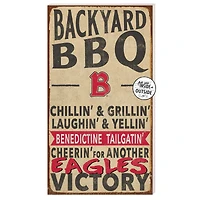 Benedictine Eagles 11" x 20" Indoor/Outdoor BBQ Sign