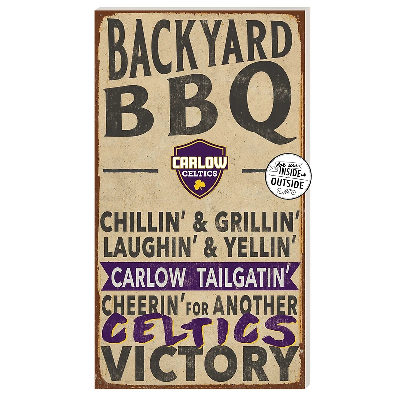 Carlow University Celtics 11" x 20" Indoor/Outdoor BBQ Sign