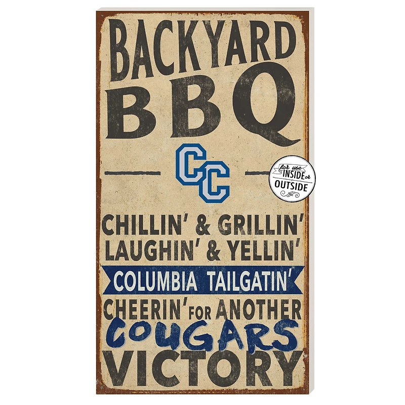 Columbia College of Missouri Cougars 11" x 20" Indoor/Outdoor BBQ Sign
