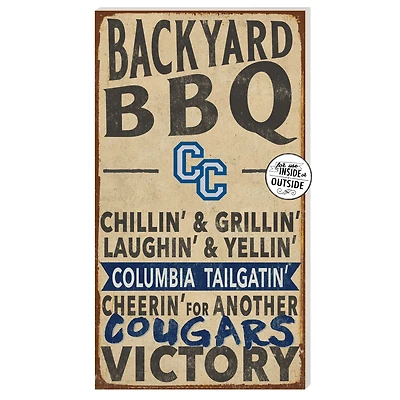Columbia College of Missouri Cougars 11" x 20" Indoor/Outdoor BBQ Sign