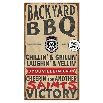 D'youville Saints 11" x 20" Indoor/Outdoor BBQ Sign