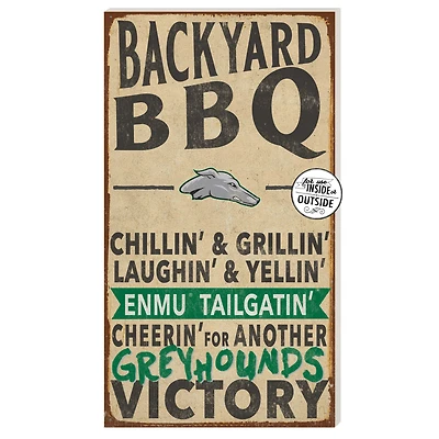 Eastern New Mexico Greyhounds 11" x 20" Indoor/Outdoor BBQ Sign