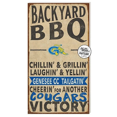 SUNY Genesee Community College 11" x 20" Indoor/Outdoor BBQ Sign